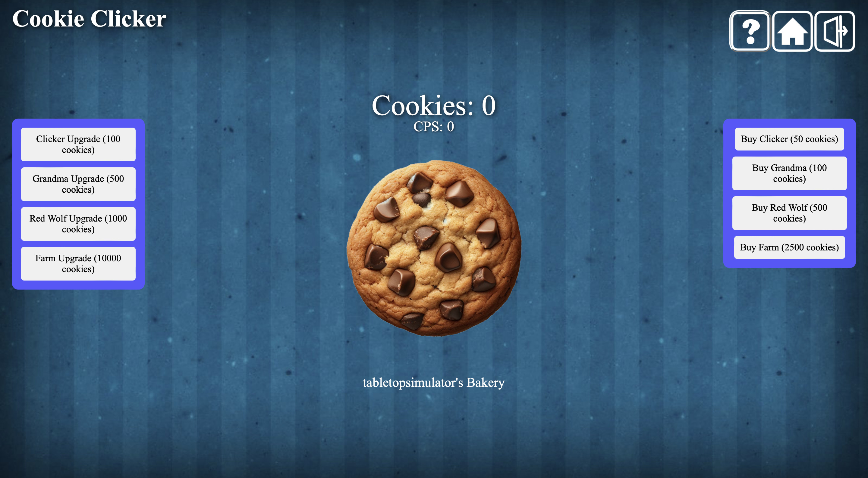 Project 1 - Cookie Clicker Page